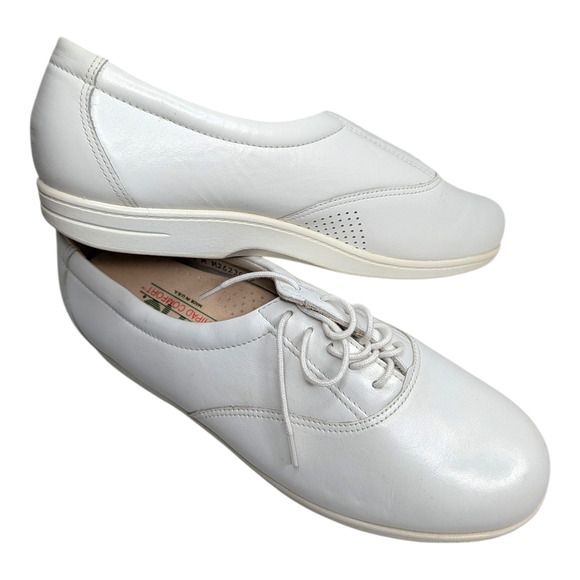 SAS Whisper Womens Size 9 1/2 Slim Tripad Comfort White Leather Walking Shoe - Picture 5 of 7